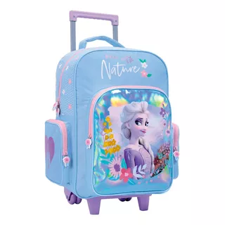 Mochila Frozen Elsa 17 Pulgadas Con Carro Nature Vamosajugar