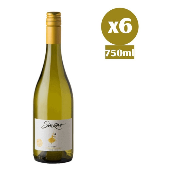 6x Vino Sinzero Chardonnay Sin Alcohol Vegano