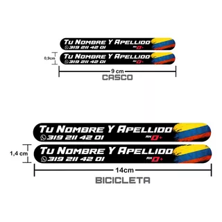 Calcomanías Para Bicicletas - Nombres Sticker Kit  - 