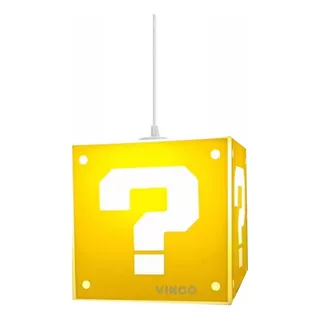 Lampara Colgante Caja Super Mario Con Lampara Incluida 6 W