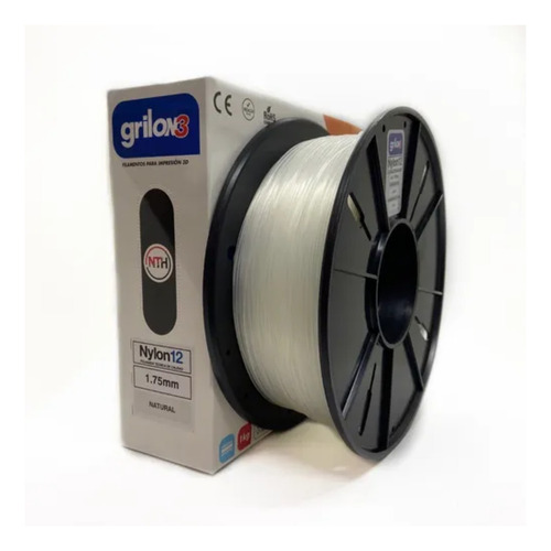 Filamento 3D Nylon 12 Grilon3 de 1.75mm y 1kg natural