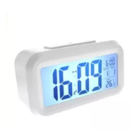 Reloj Despertador Cristal Liquido Digital Alarma Temperatura