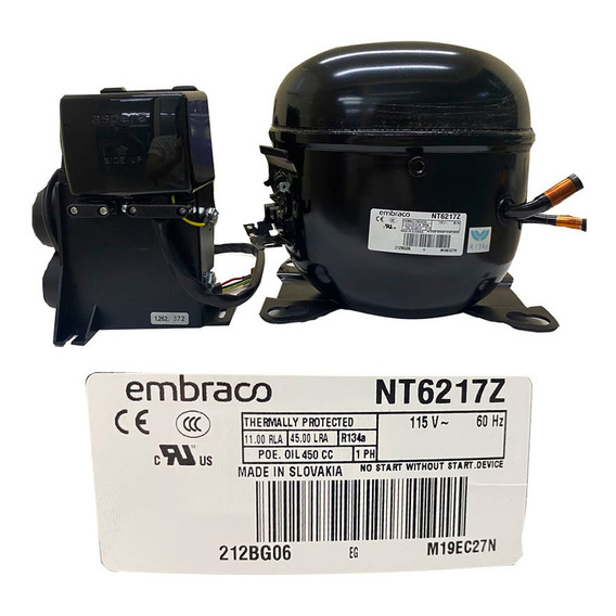 Compresor Embraco 3/4 Hp R134a 115-127v 60hz Alta Presión