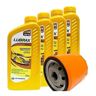 Kit 4l Óleos Motor Tecno 15w40 Lubrax + Filtro De Oleo