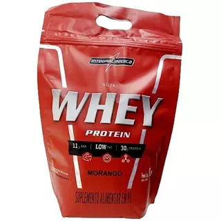 Suplemento Em Pó Integralmédica  Nutri Whey Protein Proteínas Sabor Morango Em Sachê De 900g