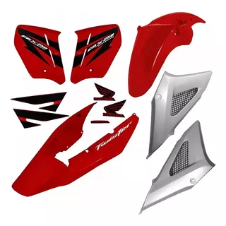 Kit Carenagem Paralama Aba Cbx250 Twister Vermelha 2008