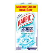 Detergente Sanitário Pastilha Adesiva Cloro Harpic 3 Unidades