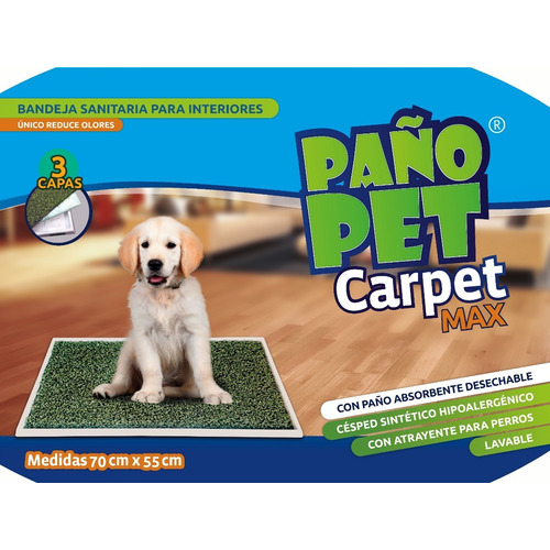 Bandeja Sanitaria Perros Carpet Max Paño Pet® 20% Off