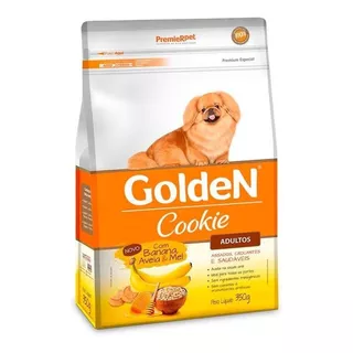 Biscoitos Golden Cookie Cães Adultos Banana Aveia E Mel