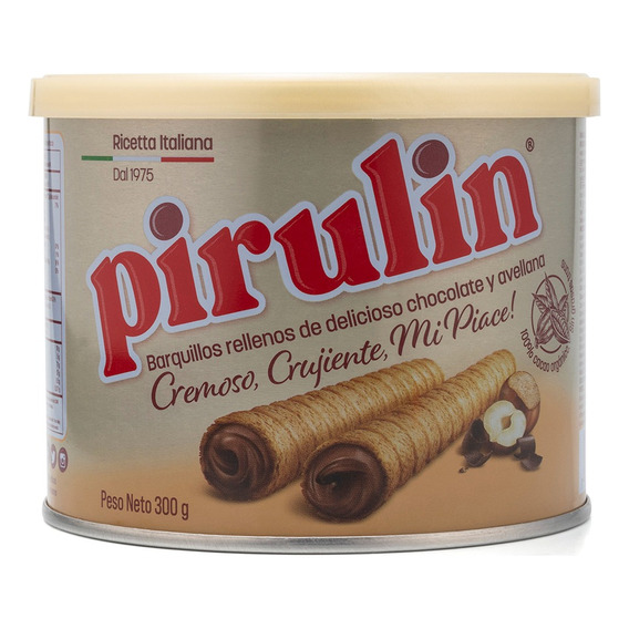 Pirulin Galleta Barquillo Relleno Chocolate Avellana - 300gr