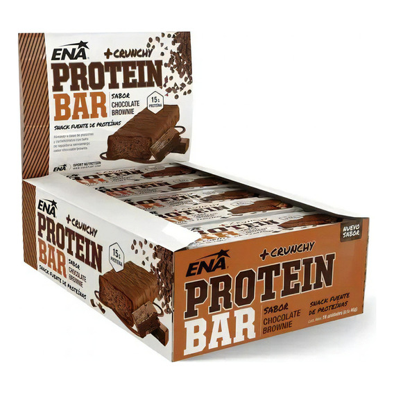 Protein Bar 16 Uni Ena Sport Proteína Barra Chocolate Brownie