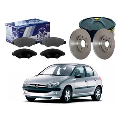  Kit Disco Pastilha Dianteiro 206 1.4 2004 A 2009