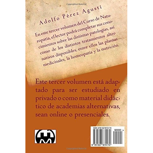 Libro : Curso De Naturopatia: Volumen Tercero (cursos For...