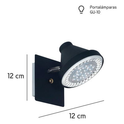 Aplique 1 Luz Spot Movil Conico Ar111 Apto Led Moderno Oslo