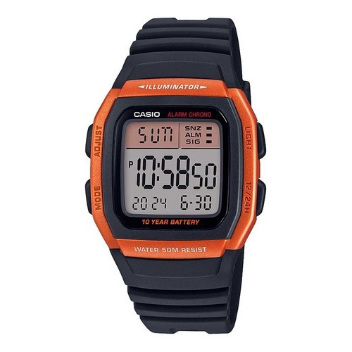 Reloj digital para hombre Casio W-96h 4a2vdf naranja