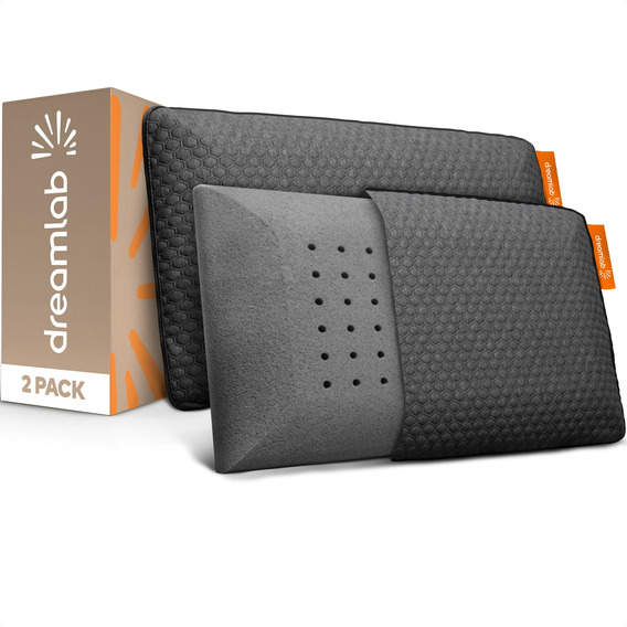 2 Almohadas Memory Foam Carbón Dreamlab Graphite King Size