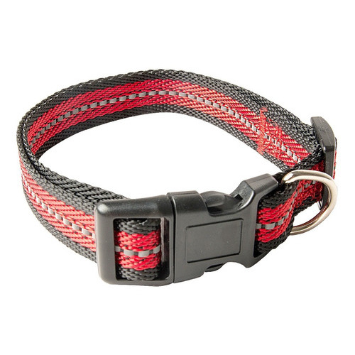 Collar Perro Reflectivo Pequeño Rascals Color Rojo Tamaño del collar S