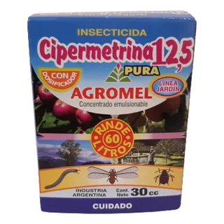 Pack Cipermetrina Pura 12,5 Agromel 30cc X 5u