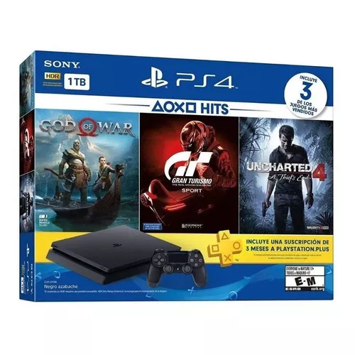 Sony PlayStation 4 Slim 500GB Uncharted 4: A Thief's End Bundle cor preto  onyx