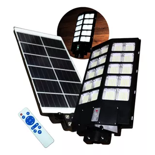 Lampara Solar Suburbana 1000w Alumbrado Público Sensor Mov Color Negro