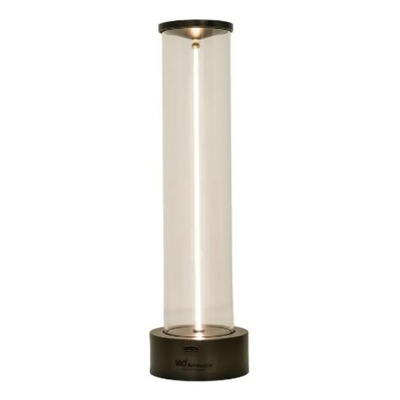 Lampara De Mesa Halo 27087 Dim. 3w Bco.dinam Negro Negro Transparente