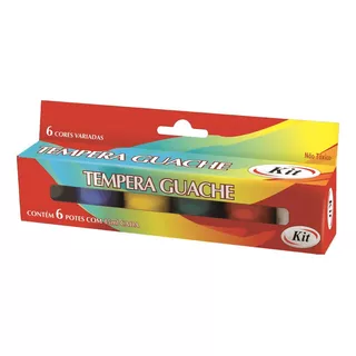 Tempera Guache 15 Ml C/6 Cores Kit