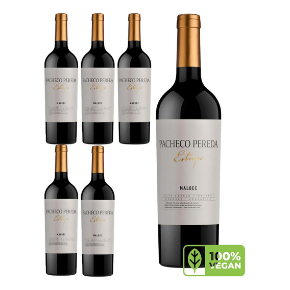 Vino Tinto Malbec Pacheco Pereda Estirpe X 6botella. Quirino