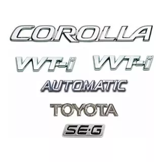 Emblema Corolla Vvti Automatic Toyota Seg Kit Completo