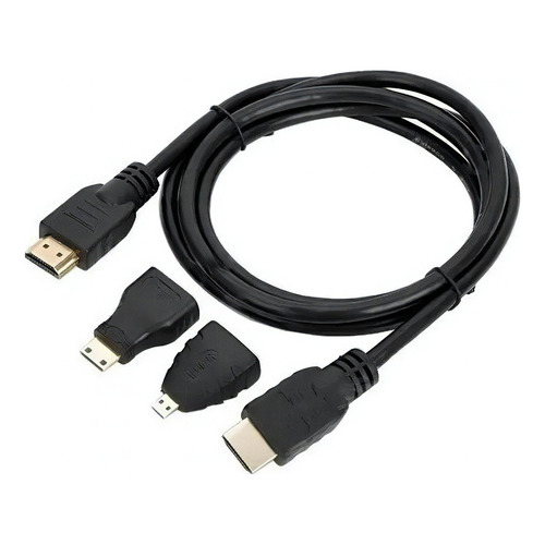 Cable Adaptador 3 En 1 Hdtv + Micro Hdmi + Mini Hdmi