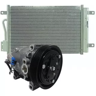 Kit Compressor Ar Cond + Condensador Fiat Palio Siena Strada