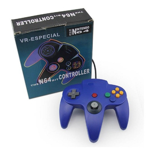 Control Genérico Compatible Con N64 Azul
