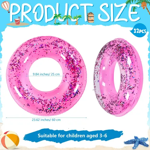 Anillo De Natación Inflable A Rayas 75cm | Flotador Verano Para Adultos Y Niños De 45-75kg