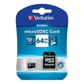 Memoria Micro Sd 64gb Verbatim Premium Con Adaptador 