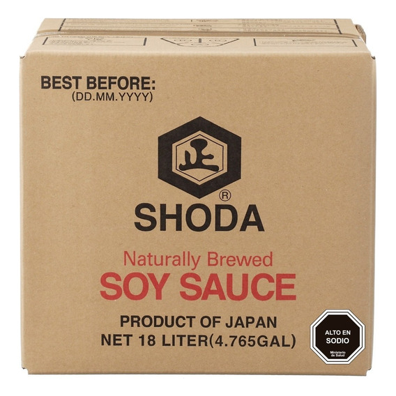 Salsa De Soya Shoda Japonesa Caja De 18 Lts. Con Válvula