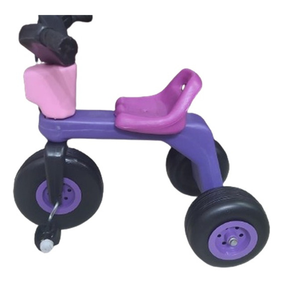 Triciclo Pedal Alto Impacto Asiento Regulable Rosa Violeta