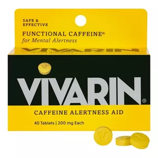 Suplemento Em Tabletes Vivarin  Alertness Aid Vivarin Caffeine Alertness Aid 200mg Cafeína Vivarin Caffeine Alertness Aid 200mg Sabor  N