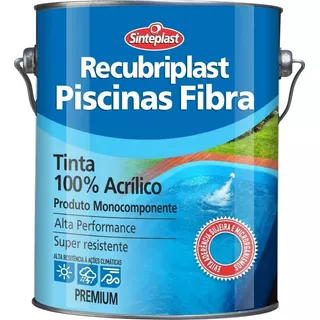 Tinta P/ Piscina De Fibra Impermeável 3,6lts Recubriplas Cor Branco