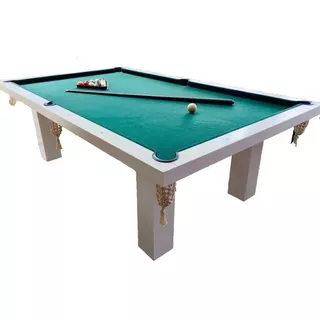 Mesa De Pool Premium Blanco + Tapa Ping Pong Y Accesorios!!!