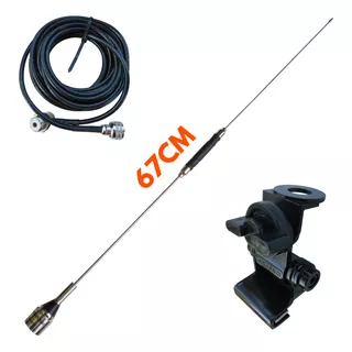 Antena Px Carro + Suporte Porta Malas + Cabo 5,5m + Conector