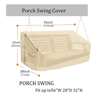 Funda Para Columpio De Porche De 56 Pulgadas, Impermeable, 6