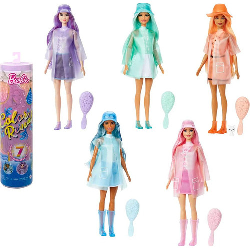 Barbie Muñeca Color Reveal Lluvia Y Sol 7 Sorpresas