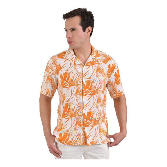 Camisa De Manga Corta Hawaiana Para Hombre