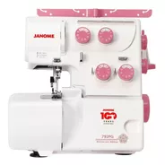 Máquina De Coser Overlock Janome Edición Aniversario 792pg Portable Blanca Y Rosa 220v