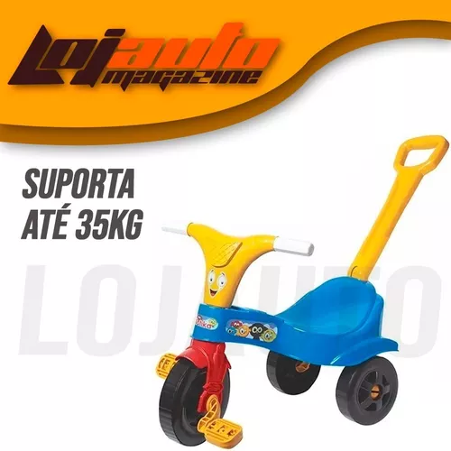 Triciclo Velotrol Infantil Herois Motoca Preto Morceguinho