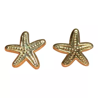 Broqueles Estrellas Mar Oro Amarillo 10k   Bro266 7mm