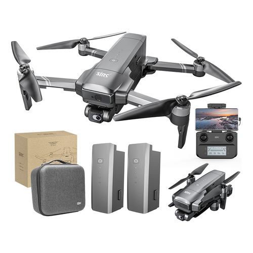 Sjrc F22S Pro 4k Drone Sensor 3.5 Km 2 Baterias Accesorios Gris