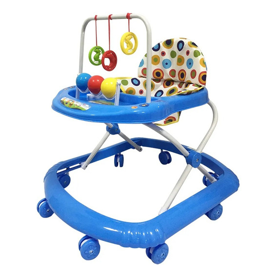 Caminador Para Bebe Niña, Llantas De Silicona Marca Jumpy Color Azul