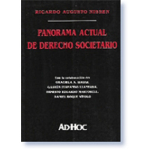 Panorama Actual De Derecho Societario - Nissen, Ricardo A