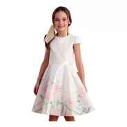 Vestido De Festa Infantil Petit Cherie Off White 22472 Br.