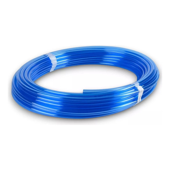 10 Metros Manguera Neumatica Tubing Poliuretano 10mm  Azul Transparente